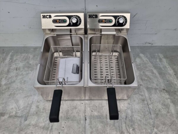 RVS Dubbele Friteuse Frituur 2 x 11 liter 230V Horeca - Afbeelding 4
