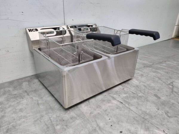RVS Dubbele Friteuse Frituur 2 x 11 liter 230V Horeca - Afbeelding 5