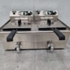 RVS Dubbele Friteuse Frituur 2 x 16 liter 400V Horeca