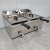 RVS Dubbele Friteuse Frituur 2 x 16 liter 400V Horeca - Afbeelding 3