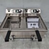 RVS Dubbele Friteuse Frituur 2 x 16 liter 400V Horeca - Afbeelding 5