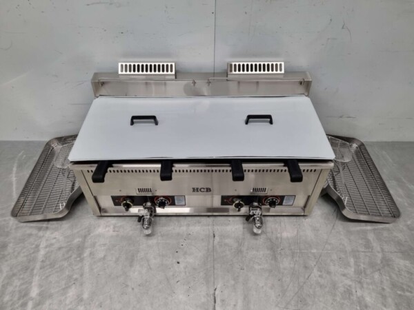 RVS Dubbele Friteuse Frituur 2 x 30 liter Gas Horeca - Afbeelding 6