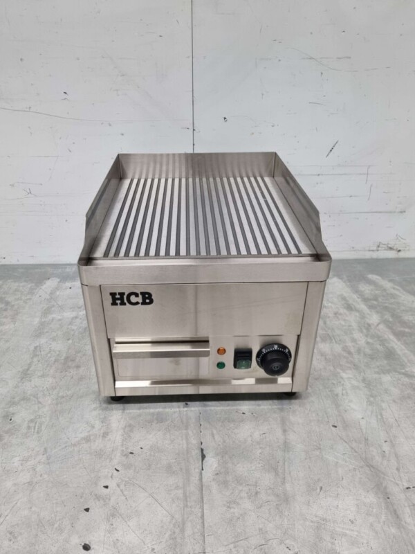RVS Bakplaat Grillplaat Geribbeld 36 cm 3 kW 230V Horeca