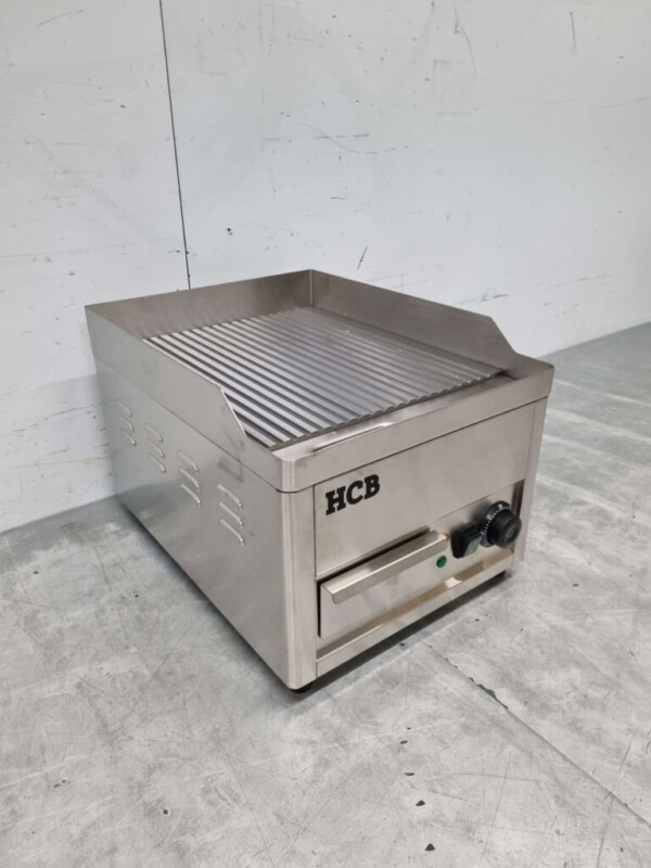 RVS Bakplaat Grillplaat Geribbeld 36 cm 3 kW 230V Horeca - Afbeelding 2