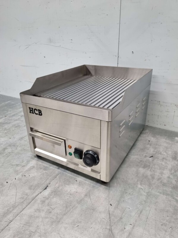 RVS Bakplaat Grillplaat Geribbeld 36 cm 3 kW 230V Horeca - Afbeelding 3
