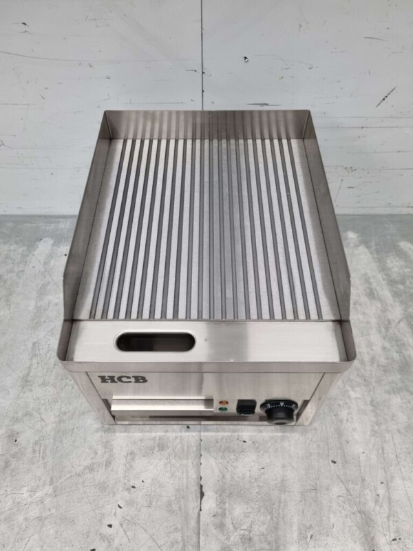 RVS Bakplaat Grillplaat Geribbeld 36 cm 3 kW 230V Horeca - Afbeelding 4