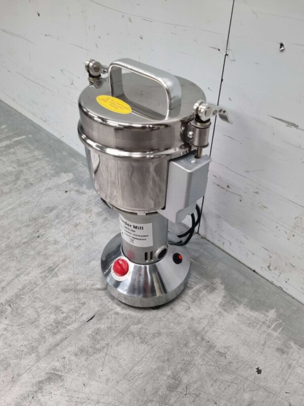 RVS Elektrische kruidmolen kruidenmolen graanmolen specerijenmolen 300 gram 230V Horeca - Afbeelding 2