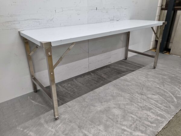 RVS Inklapbare Werktafel Tafel 200 x 70 x 85 cm Horeca - Afbeelding 3