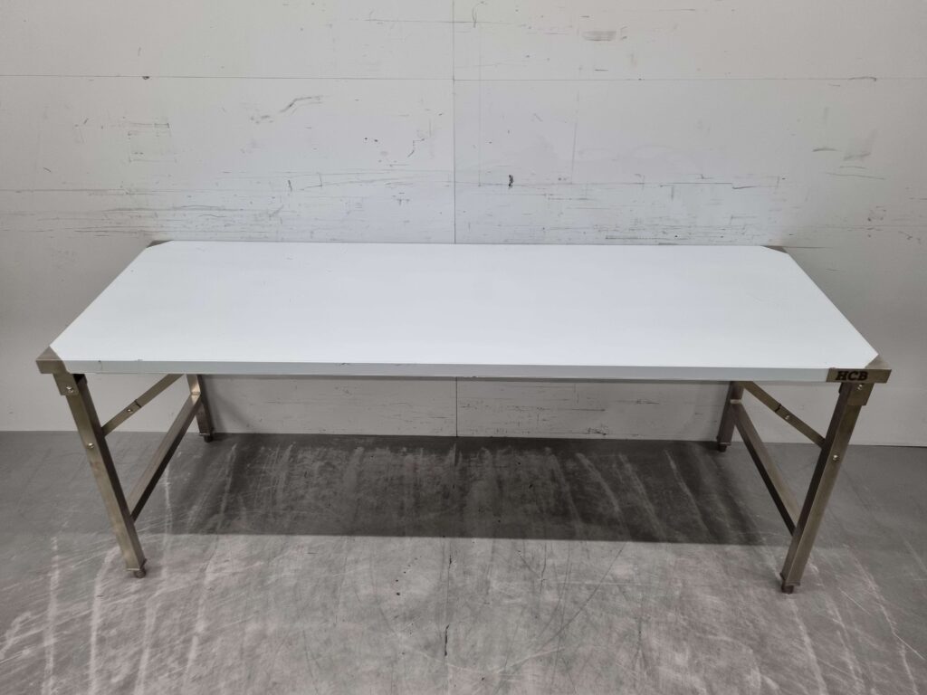 nooit Wardianzaak Saga RVS Inklapbare Werktafel Tafel 200 x 70 x 80 cm Horeca - Horecacentrum  Brabant