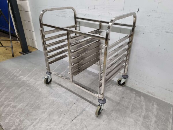 RVS Dubbele regaalwagen 12 x 60/40 cm Bakerynorm Euronorm 91,5 cm Horeca - Afbeelding 2