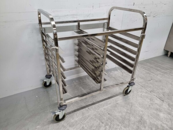 RVS Dubbele regaalwagen 12 x 60/40 cm Bakerynorm Euronorm 91,5 cm Horeca - Afbeelding 3