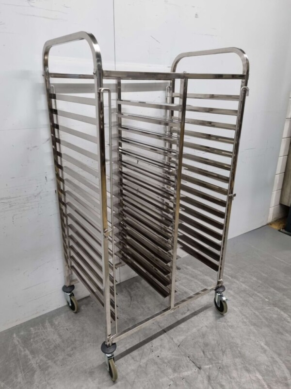 RVS Dubbele regaalwagen 30 x 60/40 cm Bakerynorm Euronorm 91,5 cm Horeca - Afbeelding 3