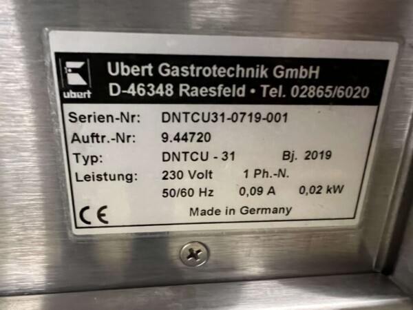 RVS Ubert Vitrine Bj. 2019 107,2 cm 230V Horeca - Afbeelding 7