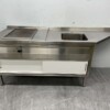RVS Grillplaat Bakplaat Gladde bakplaat met Trespa onderstel 230 cm 400V Horeca