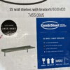RVS Wandschap schap met beugels 60 x 40 cm Horeca - Afbeelding 2
