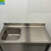 RVS Spoeltafel spoelbak 2 schuifdeuren Premium-line 140 cm Horeca - Afbeelding 4