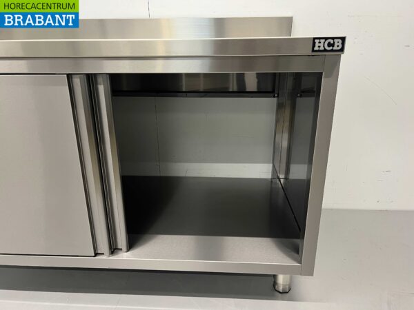 RVS Spoeltafel spoelbak 2 schuifdeuren Premium-line 140 cm Horeca - Afbeelding 6