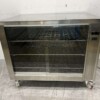 RVS Warmhoudkast Warmtekast voor gegrilde kippen 2 x 2 glazen schuifdeuren 110 cm Horeca