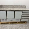 RVS Pizzawerkbank Pizzatafel Saladette 189,5 cm 230V Horeca