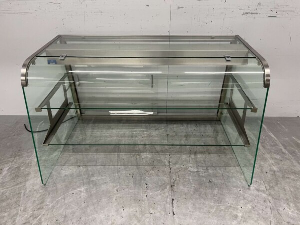 Glazen kap Buffet glas met verlichting 122 cm 230V Horeca