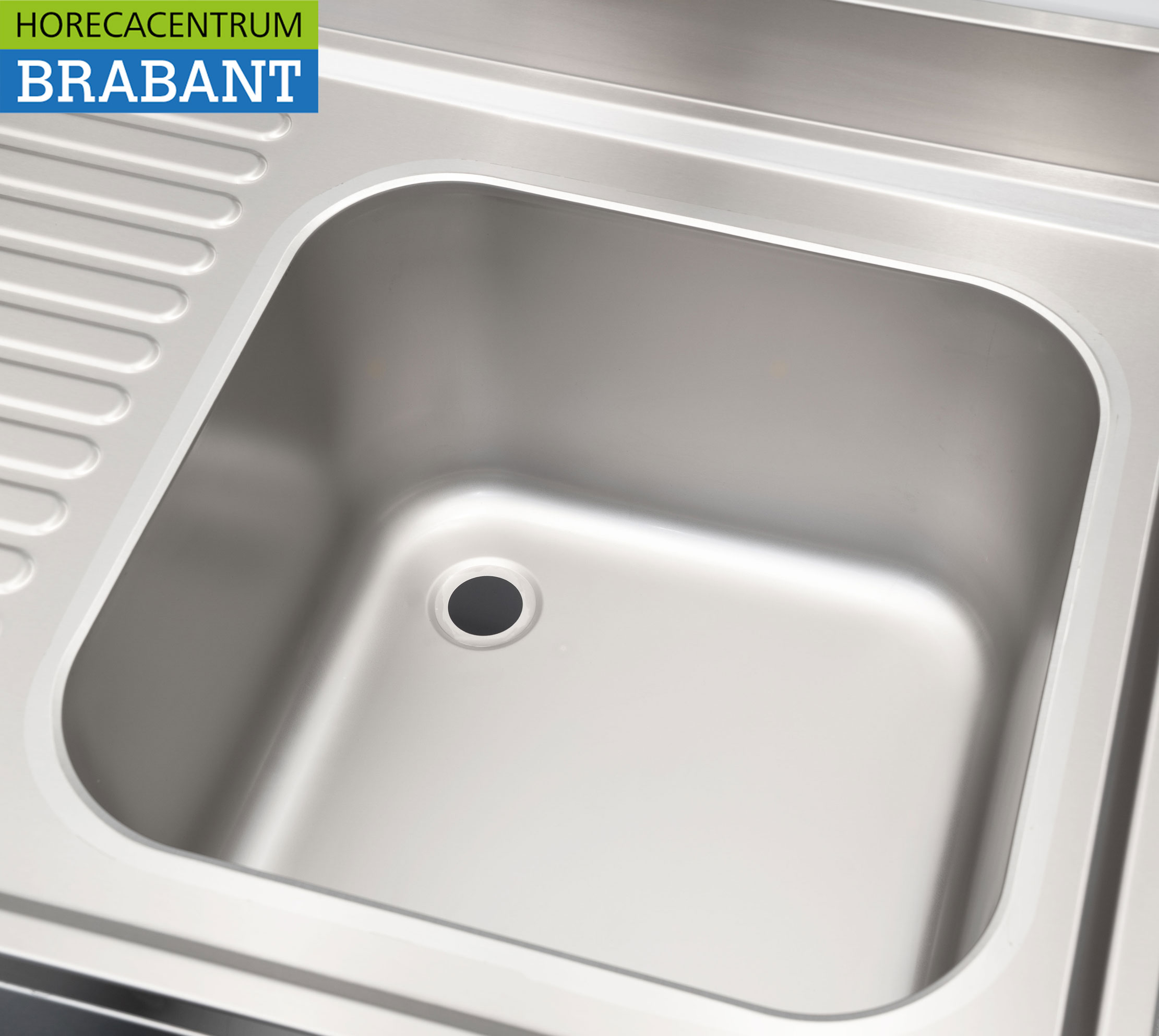 HCB RVS Spoeltafel spoelbak Gelast model Premium-line 140 cm Horeca - Afbeelding 4