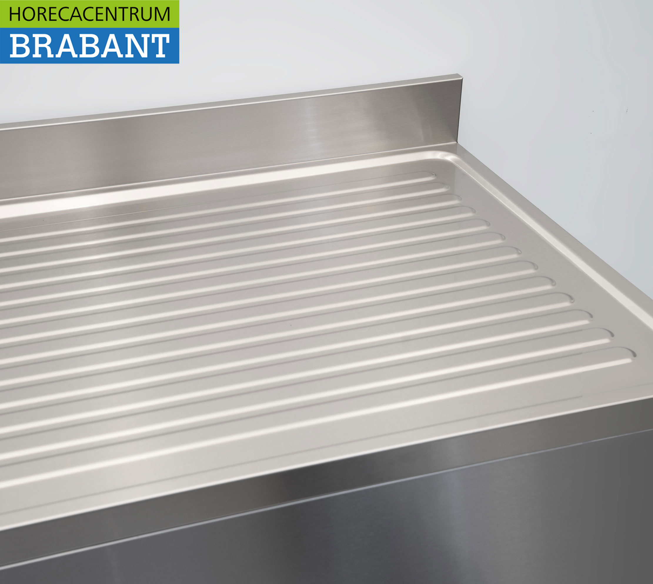 HCB RVS Spoeltafel spoelbak Premium-line Gelast model 140 cm Horeca - Afbeelding 5