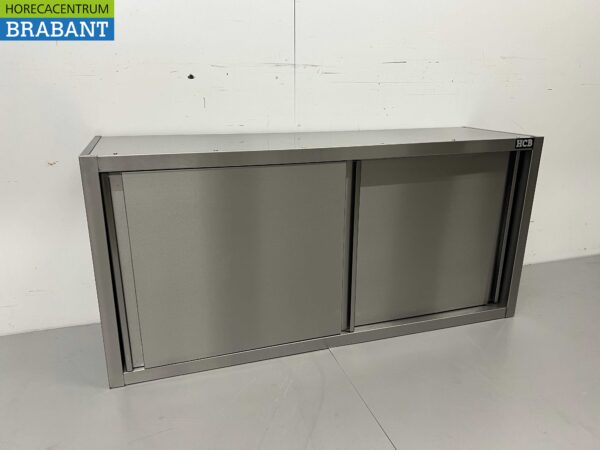 RVS Wandkast Kast Premium-line 2 Schuifdeuren 140 cm Horeca - Afbeelding 2