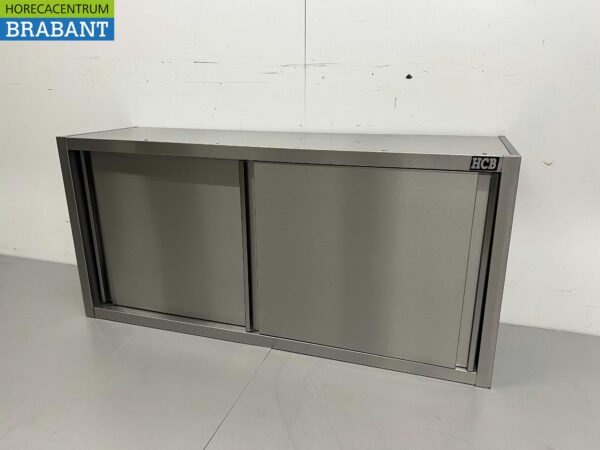 RVS Wandkast Kast Premium-line 2 Schuifdeuren 140 cm Horeca - Afbeelding 3
