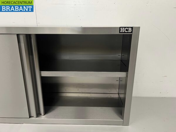 RVS Wandkast Kast Premium-line 2 Schuifdeuren 140 cm Horeca - Afbeelding 5