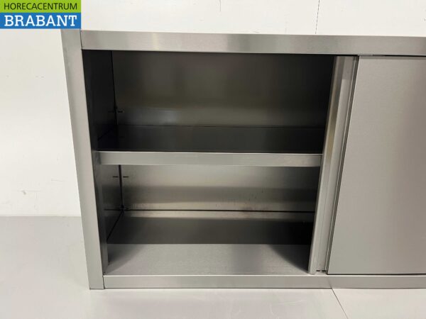 RVS Wandkast Kast Premium-line 2 Schuifdeuren 140 cm Horeca - Afbeelding 6