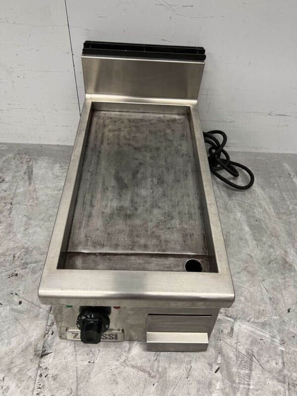 RVS Zanussi Grillplaat Gladde bakplaat 35 cm 400V Horeca - Afbeelding 2