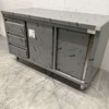 RVS Werkkast Kast Werktafel Premium-line 2 schuifdeuren en 3 laden 140 cm Horeca - Afbeelding 3