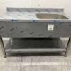 RVS  Spoeltafel spoelbak Gelast model Premium-line 140 cm Horeca