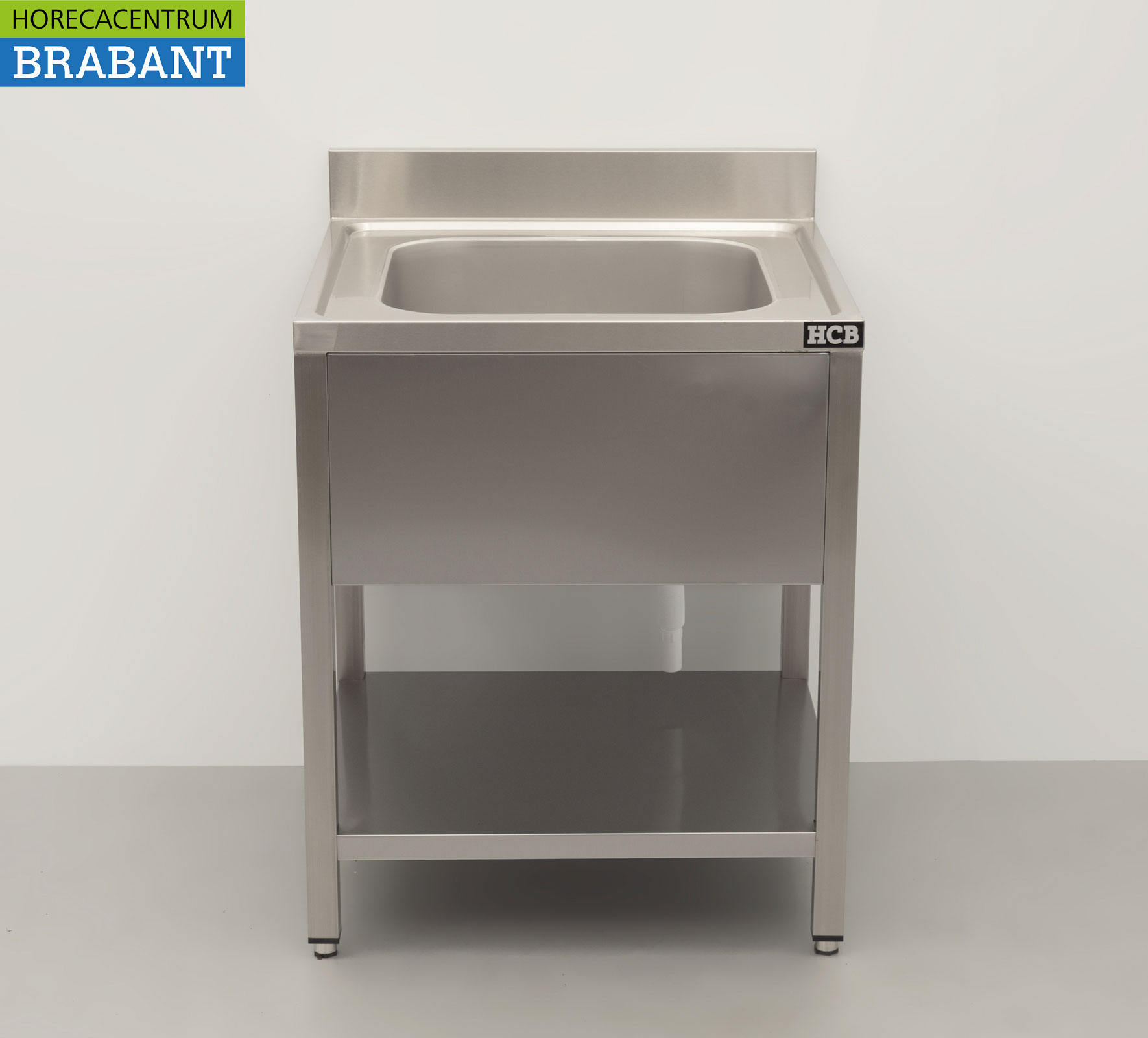 RVS Spoeltafel Spoelbak Premium-line 70 x 70 cm Gelast model Horeca