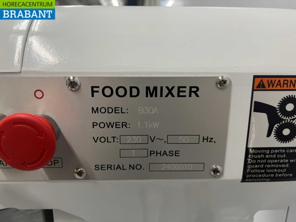 RVS HCB Planeetmenger Menger RVS kuip 30 liter 230V Bakkerij Horeca - Afbeelding 7
