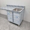RVS Spoeltafel Spoelbak klapdeuren 140 cm Horeca - Afbeelding 2