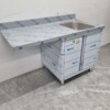 RVS Spoeltafel Spoelbak klapdeuren 140 cm Horeca - Afbeelding 3