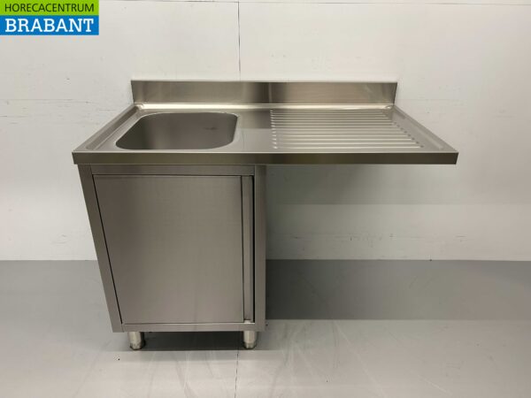 RVS HCB Spoeltafel Spoelbak klapdeur 120 cm Horeca