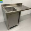 RVS HCB Spoeltafel Spoelbak klapdeur 120 cm Horeca - Afbeelding 3