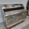 RVS Perfecta Vis-Eco bakwand friteuse frituur 2 pannen GAS 206 cm Horeca - Afbeelding 2