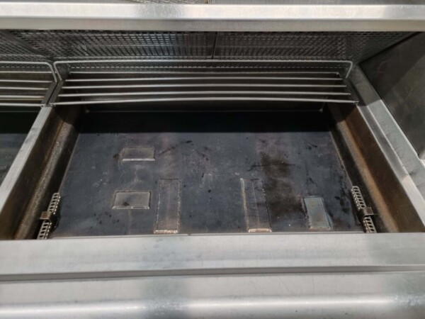 RVS Perfecta Vis-Eco bakwand friteuse frituur 2 pannen GAS 206 cm Horeca - Afbeelding 5