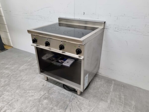 RVS Saro Keramisch fornuis kookplaat 4 pitten 400V 80 cm Horeca - Afbeelding 2