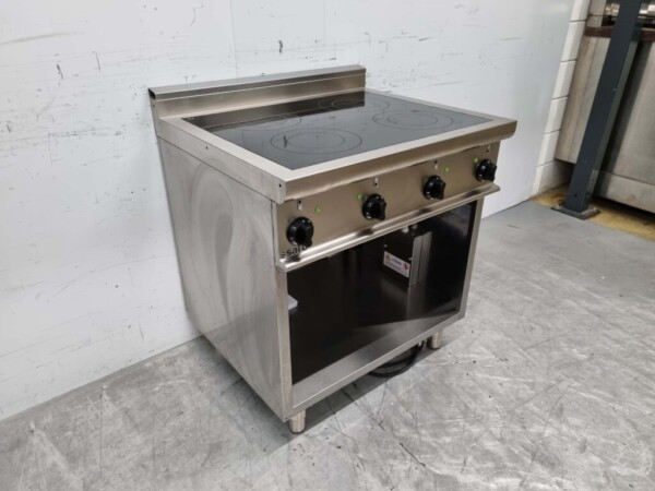 RVS Saro Keramisch fornuis kookplaat 4 pitten 400V 80 cm Horeca - Afbeelding 3
