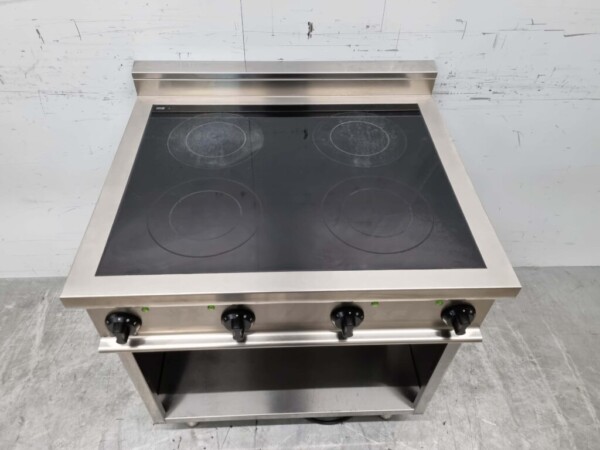 RVS Saro Keramisch fornuis kookplaat 4 pitten 400V 80 cm Horeca - Afbeelding 4