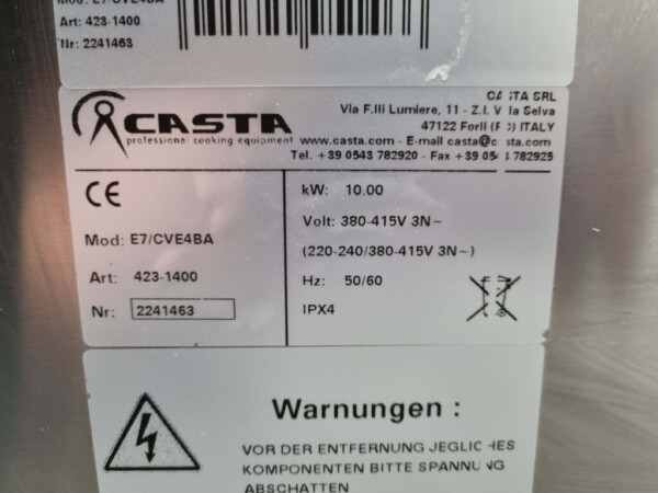 RVS Saro Keramisch fornuis kookplaat 4 pitten 400V 80 cm Horeca - Afbeelding 6
