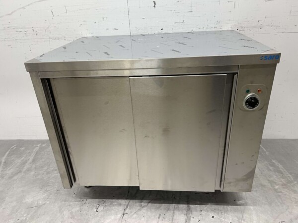 Saro RVS Warmhoudkast Wandkast Bordenwarmhoudkast 2 schuifdeuren 100 cm Horeca