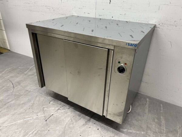 Saro RVS Warmhoudkast Wandkast Bordenwarmhoudkast 2 schuifdeuren 100 cm Horeca - Afbeelding 2