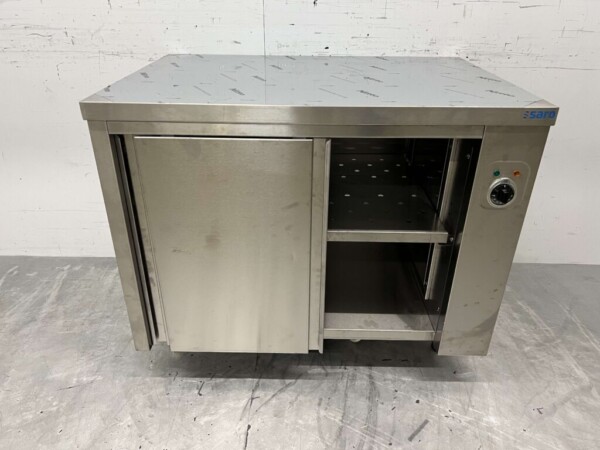 Saro RVS Warmhoudkast Wandkast Bordenwarmhoudkast 2 schuifdeuren 100 cm Horeca - Afbeelding 4