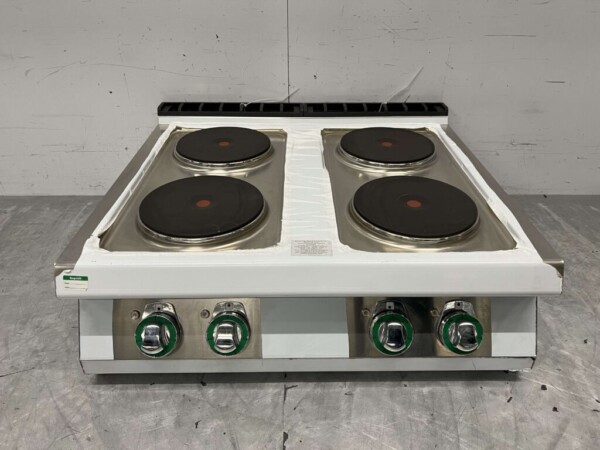 RVS RM Gastro Elektrisch fornuis kookplaat 4 pitten 400V 80 cm Horeca