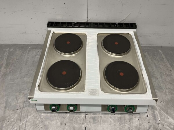RVS RM Gastro Elektrisch fornuis kookplaat 4 pitten 400V 80 cm Horeca - Afbeelding 2